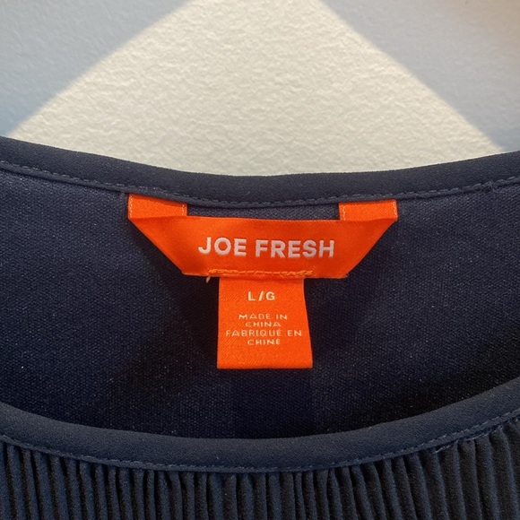 Navy blue pleated dress - Picture 3 of 5